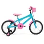 Bicicleta 16 Feminina Azul Claro Infantil Aro Alumínio