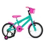 Bicicleta 16 Feminina Verde Água Infantil Aro Alumínio