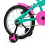 Bicicleta 16 Feminina Verde Água Infantil Aro Alumínio