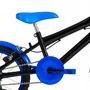 Bicicleta 16 Masculina Preta Infantil Aro Alumínio Azul