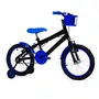 Bicicleta 16 Masculina Preta Infantil Aro Alumínio Azul