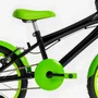 Bicicleta 16 Masculina Preta infantil Aro Alumínio Verde Neon