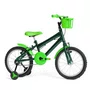 Bicicleta 16 Masculina Verde Infantil Aro Alumínio