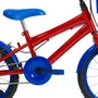 Bicicleta 16 Masculina Vermelha Infantil Aro Aluminio Azul