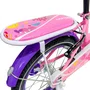 Bicicleta Love Aro 16 Rosa com Roxo com Rodinhas