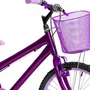 Bicicleta 20 Feminina Violeta Infantil Aro Alumínio Lilás