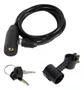 Cadeado trava Bicicleta Com Chave - 6mm X 1000mm Gta Preto