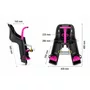 Cadeirinha Dianteira Infantil Bicicleta Kalf Até 15Kg Grafite Pink