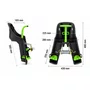Cadeirinha Dianteira Infantil Bicicleta Kalf Até 15Kg Grafite Verde