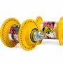 Par Cubo Bike 72 Furos Rolamentado Rosca Amarelo