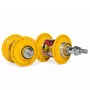 Par Cubo Bike 72 Furos Rolamentado Rosca Amarelo