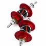 Par Cubo Bike 72 Furos Rolamentado Rosca Vermelho