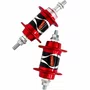 Par Cubo Bike 72 Furos Rolamentado Rosca Vermelho