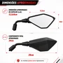 Espelho Retrovisor Kawasaki Z400 Haste Curta Par