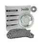 Kit Relação Transmissão Pandão Honda CG 125 Fan (2009-13) / Start (2014-15) - Aço 1045