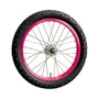 Kit Roda Dianteira A16 Colorida Rosa Neon Pneu+Câmara