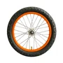 Kit Roda Dianteira A16 Colorida Laranja Neon Pneu+Câmara