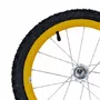 Kit Roda Traseira A16 Colorida Amarela Pneu+Câmara