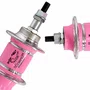 Par Cubo Bike Alumínio 72 Furos Rolamento Diant/Tras Rosca Rosa Bebe