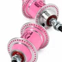Par Cubo Bike Alumínio 72 Furos Rolamento Diant/Tras Rosca Rosa Bebe