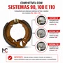 Patim Freio Tambor Bike Elétrica Scooter Compatível Sistema 90 100 110