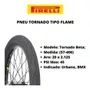 Pneu Pirelli Cross Infantil 20x2.125 Flame BMX Preto