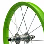 Roda Dianteira Aro 16 De Alumínio Verde Neon Para Bicicleta Infantil
