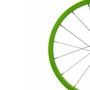 Roda Dianteira Aro 16 De Alumínio Verde Neon Para Bicicleta Infantil