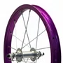Roda Dianteira Aro 16 De Alumínio Violeta Para Bicicleta Infantil