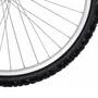 Roda Dianteira A24 Alumínio Natural Pneus + Câmaras de Ar
