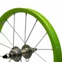 Roda Traseira Aro 16 De Aluminio Verde Neon Para Bicicleta Infantil