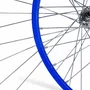 Rodas Dianteira e Traseira Aro 26 Aluminio Azul Raio Grosso